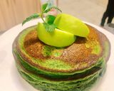 A picture of step 3 of Spinach and Matcha Pancakes.