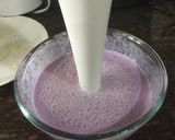 A picture of step 5 of Black berry Natural Ice-Cream with caramelized  Spun-Sugar.