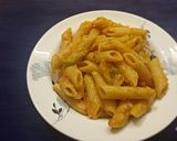 A picture of step 4 of Almond milk pasta.