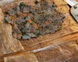 A picture of step 4 of Crispy Golden Prawn Pancake.