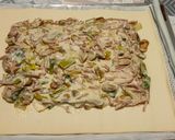 Une image de l'étape 6 de Tarte poireaux, champignons et jambon.