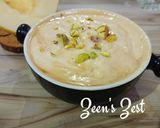A picture of step 5 of Kharbuza/Muskmelon Shrikhand.