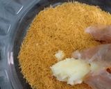 A picture of step 3 of Kunafa(arabicsweet)😋😋.