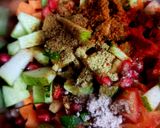 A picture of step 2 of Babugosha (Indian pear) Chaat.