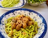 Foto langkah ke 6 dari resep Mie Ayam Hijau (Daun Katuk).