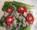 A picture of step 4 of Tortilla chicken wrap.