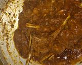 A picture of step 4 of Masala Mutton chaap.