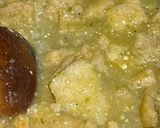 A picture of step 2 of Sopes with Pork Cracklings in Green Salsa.