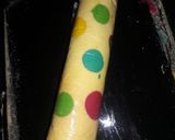 A picture of step 5 of Polka dot Swiss roll #CookpadRamadan.