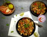 A picture of step 6 of Sprout Bhel.