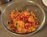 A picture of step 4 of Onion stalk sweet potato muffins.