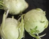 A picture of step 1 of Kohlrabi Fry.