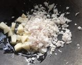 A picture of step 2 of Chinese potato poha.