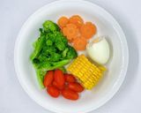 Hình bước làm 1 của món Trứng luộc + rau củ hấp: Giảm cân - bữa sáng- eat clean (257cal)
