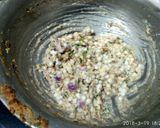 A picture of step 1 of Sabudana pakoda.