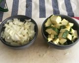 A picture of step 1 of Creamy Courgette Soup with Basil.
