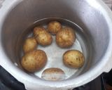 A picture of step 1 of Utter Pradesh Hing jeera aloo.