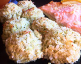 Foto del paso 5 de la receta: Salmón a la miel con albóndigas de brócoli y arroz (horno)