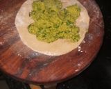 A picture of step 1 of Sattu paratha.