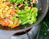 A picture of step 5 of Stir-fried Red Rice and Veggies.