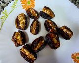A picture of step 3 of Biscoff Stuffed Dates.