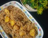 A picture of step 7 of Punjabi pulao.