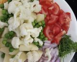 A picture of step 1 of Soya chunks veg pulav.