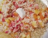 A picture of step 7 of Risotto with Fuji Apples, Crispy Bacon, and Rosemary.