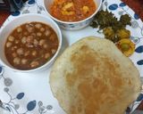 छोले भटूरे, पनीर, आलू मेथी (chole bhature, paneer aloo methi recipe in Hindi) रेसिपी चरण 5 फोटो