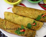 A picture of step 4 of Moong Dal Cheela.