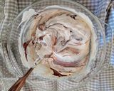 A picture of step 1 of Mascarpone and Hazelnut Cream Semifreddo with Cookies.