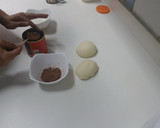 A picture of step 2 of Leopard print Bread.