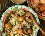 A picture of step 4 of Chicken Caesar Salad.