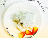 Hình bước làm 2 của món Sữa chua dẻo hoa đậu biếc lăn vụn dừa