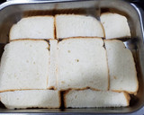 Foto del paso 1 de la receta: Pastel de pan bimbo con pollo, j.york, queso, bechamel..🍞🍴