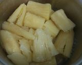 Foto langkah ke 3 dari resep Pohong Ketan Rebus Rasa Manis Harum Vanili.