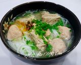 Hình bước làm 3 của món Bún Mọc sườn non