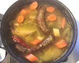 A picture of step 3 of California Farm Winter Leek and Smoked Sausage Soup.