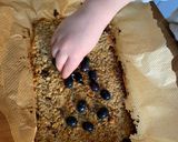 A picture of step 3 of Healthy flapjacks with chia seeds, fruit and peanut butter.