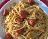 A picture of step 6 of Sausage in Spaghetti.
