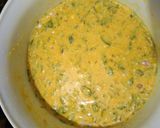A picture of step 2 of Sattu methi pancake.