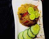 A picture of step 11 of Chinese fried rice.