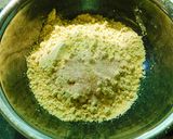 A picture of step 3 of Kothimbir vada.