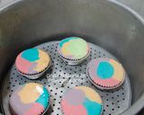 Foto langkah ke 8 dari resep Bolu Kukus Mekar Pelangi.