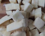 A picture of step 1 of Yam curry.