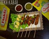 A picture of step 7 of Seekh kabab.