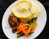 A picture of step 20 of Mashed potato X pan grilled chicken.