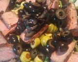 A picture of step 6 of Leftover London Broil Salad.