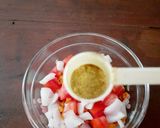 A picture of step 4 of Chana dal bhel street style.