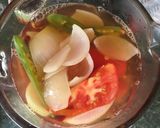 A picture of step 3 of Picadillo Soup with Nopales.